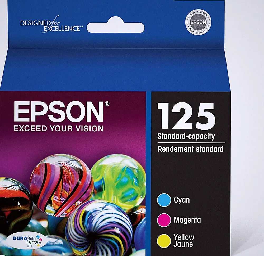 125 Durabrite Ultra Ink Standard Capacity Color Combo Pack (T125520-S) Works wit