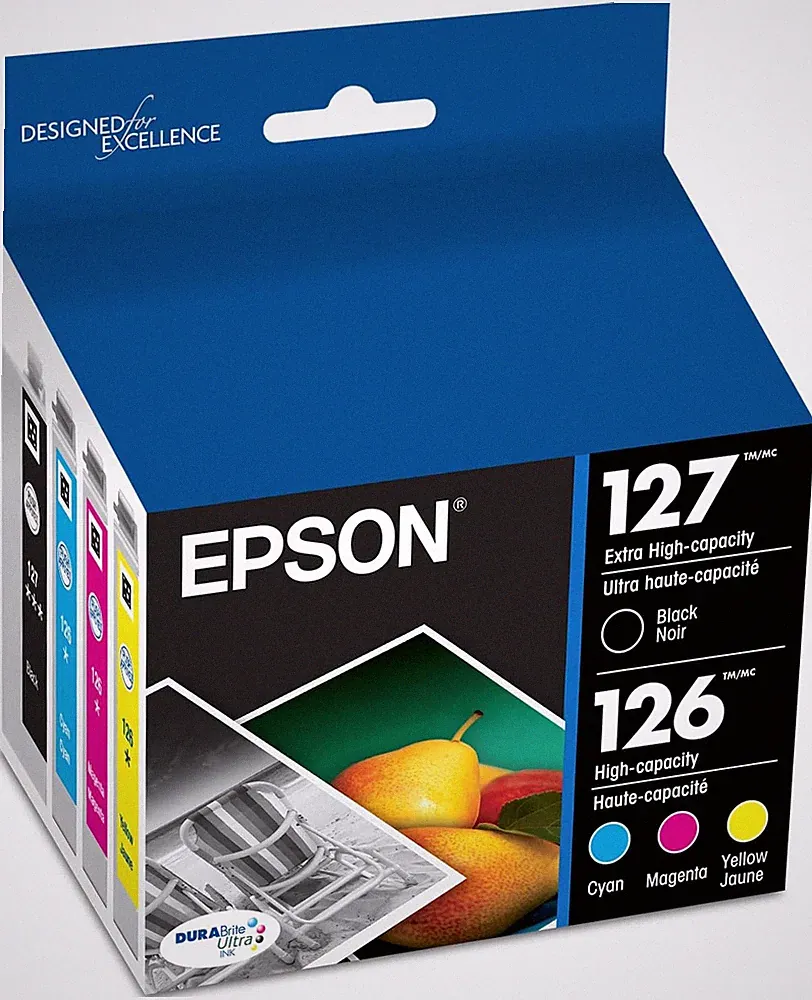 127 Durabrite Ultra Ink Black & Color Combo Pack for NX-530, 625, WF-3520, 3530