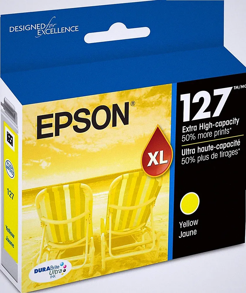 127 Durabrite Ultra Ink Yellow Cartridge for NX-530, 625, WF-3520, 3530, 3540, 5
