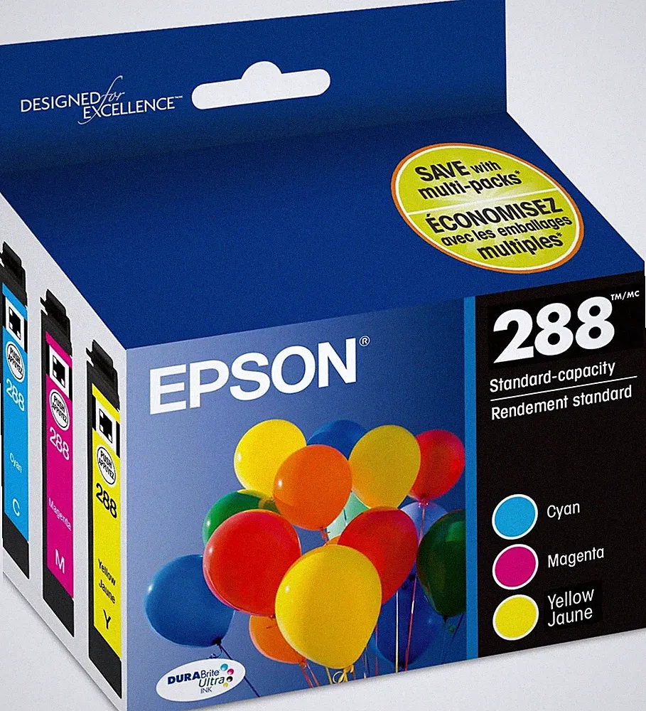 288 Durabrite Ultra Ink Standard Capacity Color Combo Pack (T288520-S) Works wit