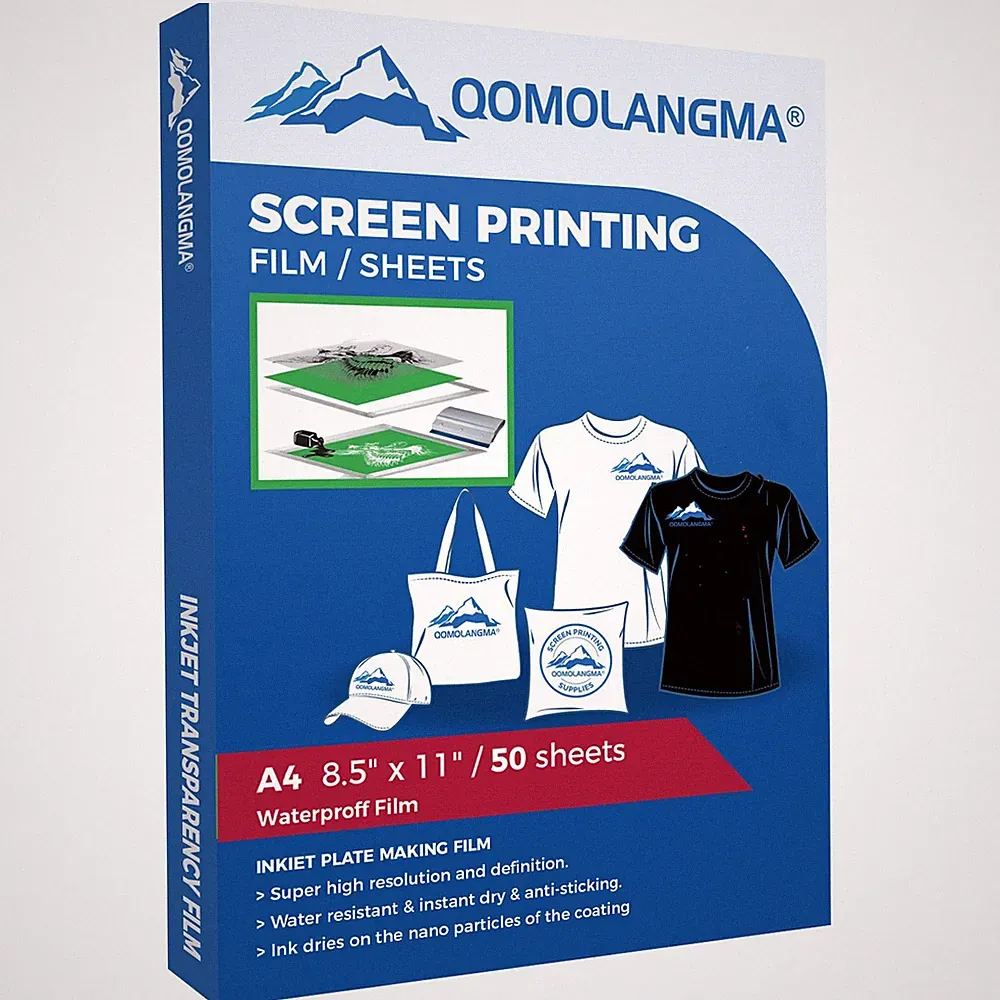 50Sheets 8.5" x 11" Waterproof Inkjet Transparency Film for Screen Printing