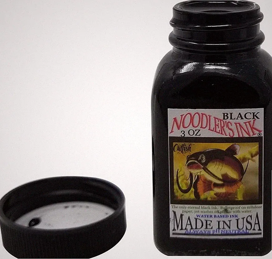 Black Waterproof Fountain Pen Ink - Bulletproof,3 Ounce
