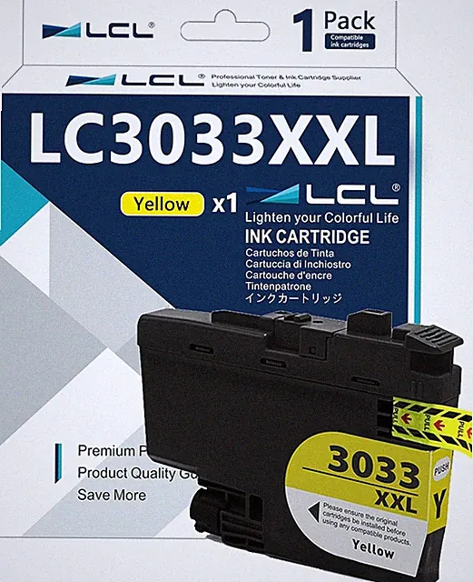 Compatible Ink Cartridge Pigment Replacement for Brother LC3033 XXL LC3033XXL LC