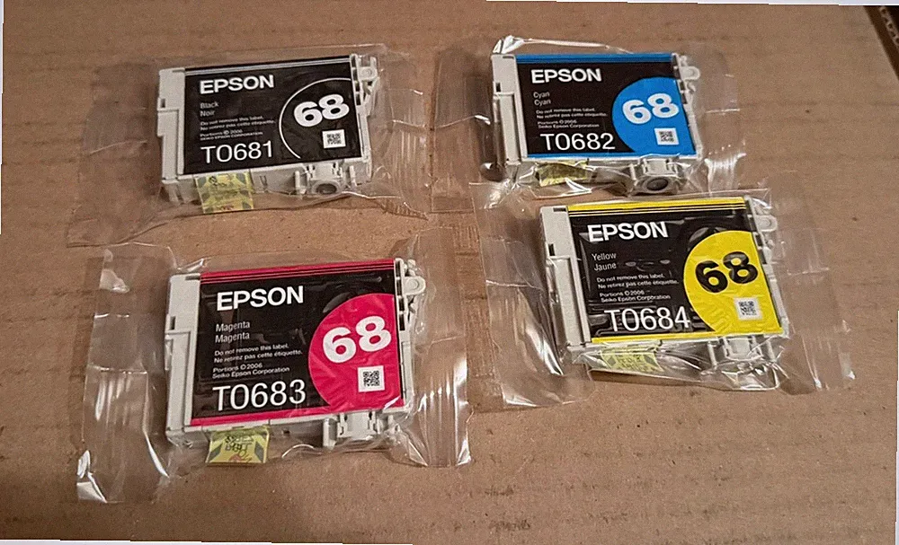 Epson 68 High Capacity Set Ink Cartridges Black, Cyan, Magenta, Yellow
