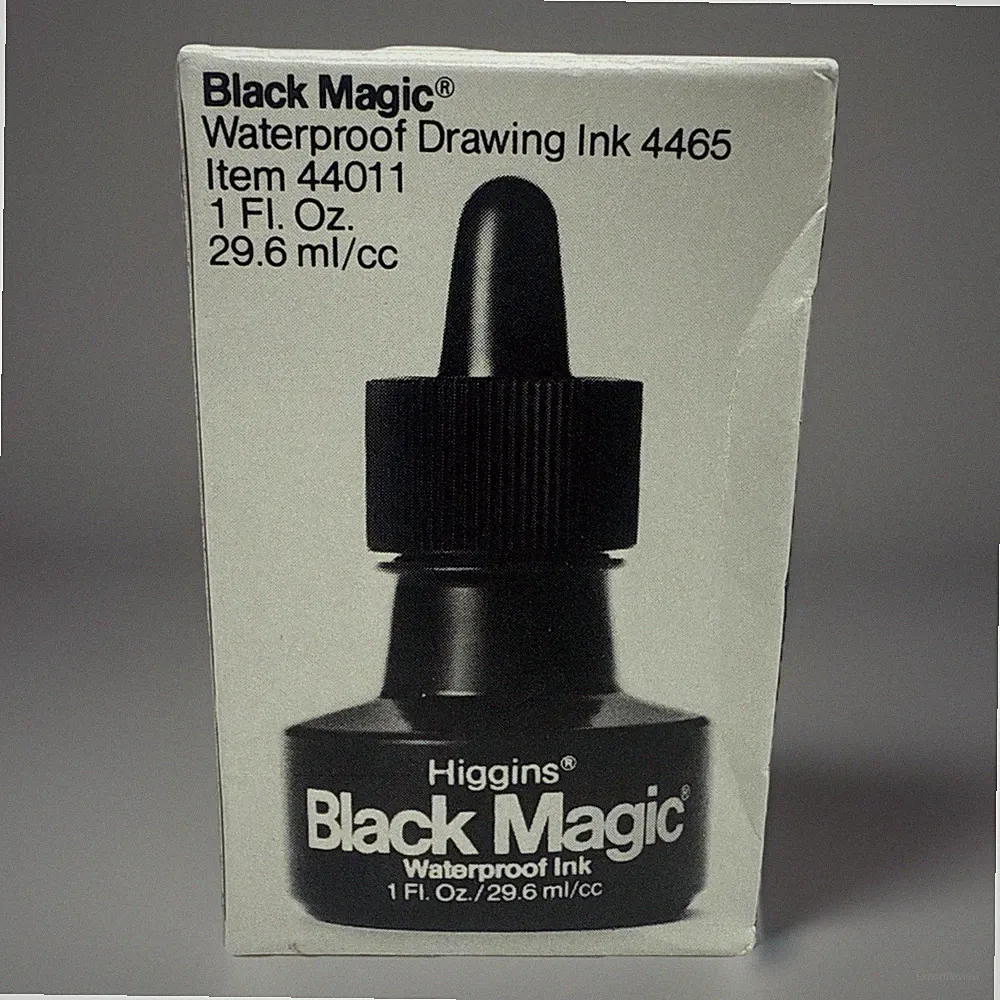 Higgins Black Magic Waterproof Drawing Ink 4465 1oz Black Calligraphy USA
