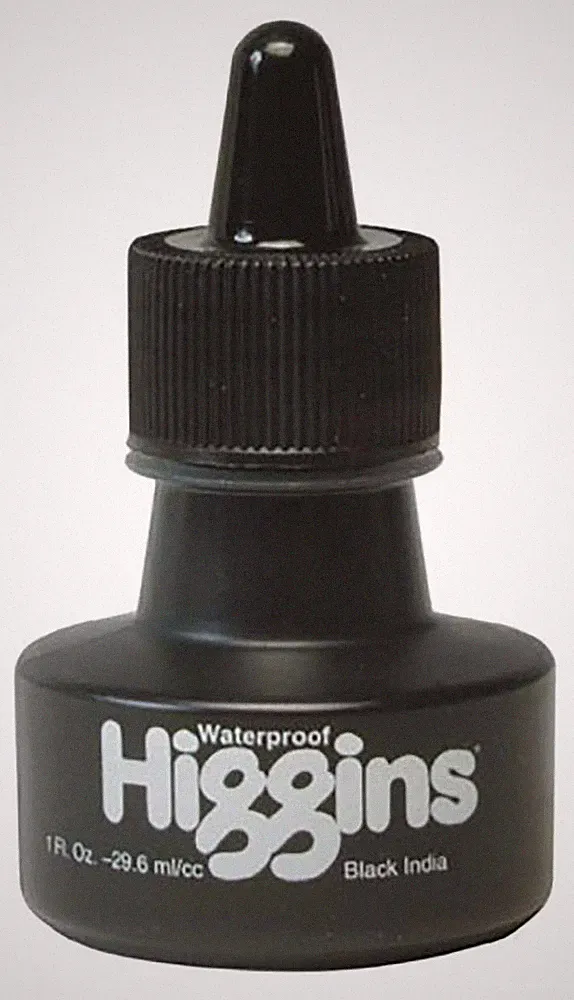 Higgins Waterproof Black India Ink 1 oz. 1 fl oz