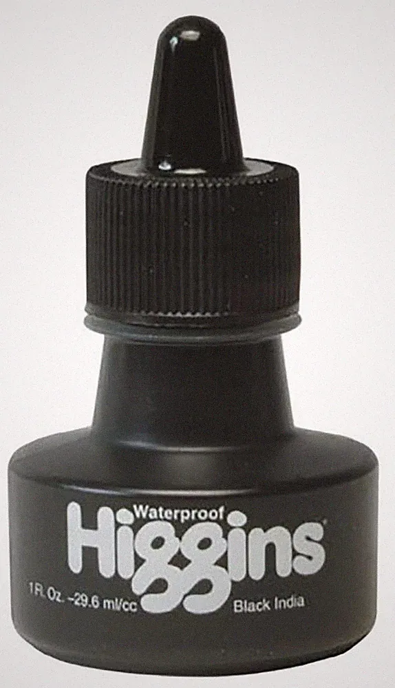 Higgins Waterproof Black India Ink 1 oz.