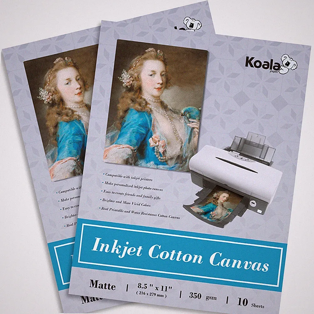 Koala Inkjet Printable Canvas Photo Paper 8.5x11 Matte 350g Waterproof 20 Sheets