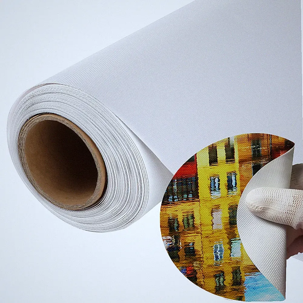 Polyester Matte 290GSM Canvas Roll 36''x100FT Waterproof Inkjet Canvas for Paint