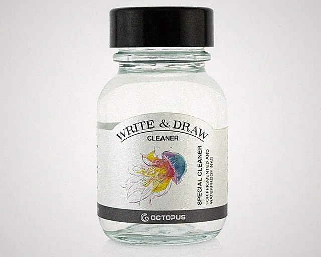 Special cleaner for write and draw inks and pigmented inks